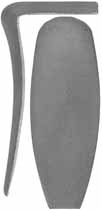 Early Wide Buttplate, sand cast nickel silver

Overall length 4-5/8", width 1-5/8", comb 2-5/16"